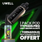 1 Pack Pod Typhos Pro Midnight Black Acheté, 1 Tornadoliq Cherry Ice Offert