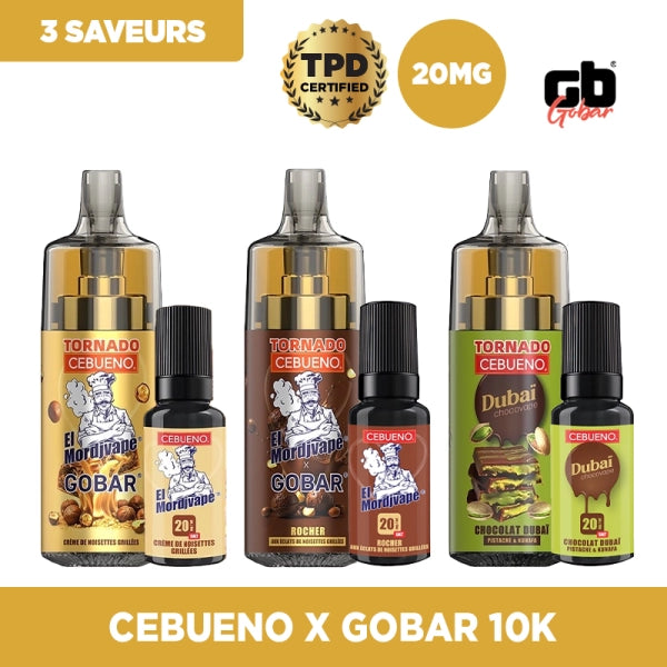 Tornado 10K 800mAh TPD EU Cebueno 10ml / 2% - Cebueno x Tornado 10K by Gobar